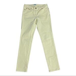 J.McLaughlin Light Yellow Mid Rise Stretch Jeans Size 6